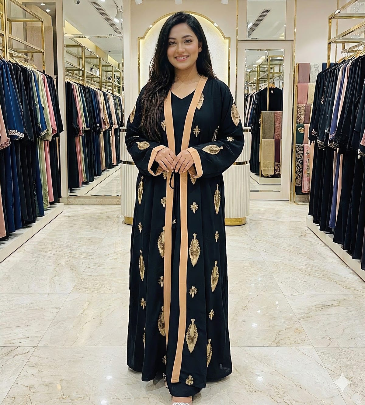 জয়েন্ট কোটি এমব্রয়ডারি বোরকা